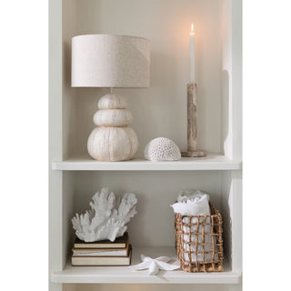 J-Line Tischlampe Beige – Designer Lampe aus Polyresin Ø 30,5 cm