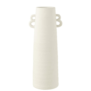 Große Keramikvase Weiß – J-Line – Moderne Bodenvase 55 cm