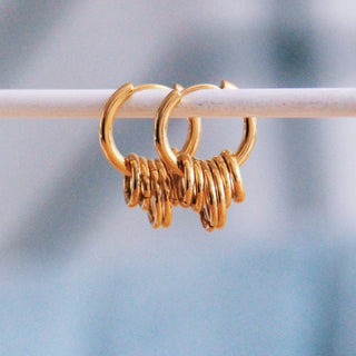 Ohrring mit Ringen – Gold