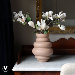 Glasvase Maputo Matt Sand – Beige Vase aus mundgeblasenem Glas | Vase The World