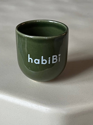 Kaffeebecher Keramik „Habibi“ dunkelgrün