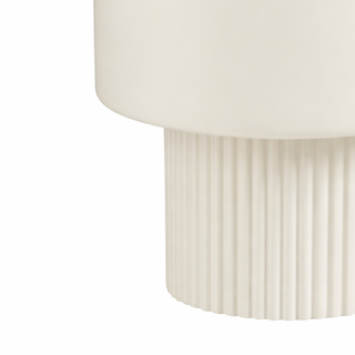 Mica Decorations Lux Blumentopf Ø31,5 cm – Großer Metall Blumentopf in Gebrochenem Weiß, Moderner Pflanztopf für Wohnzimmer & Interior