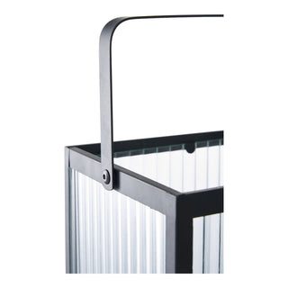 Almonte-Laterne Glas schwarz