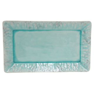 MADEIRA Rechteckige Servierplatte Blau – Steingutplatte Set a 2