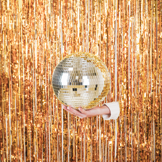 Weihnachtsdekoration - Weihnachtshänger - Discokugel - Schaumstoff - Gold - 25x25x25cm