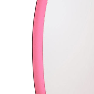 Spiegel - Wandspiegel rund - Metall - Pink - Ø60 cm