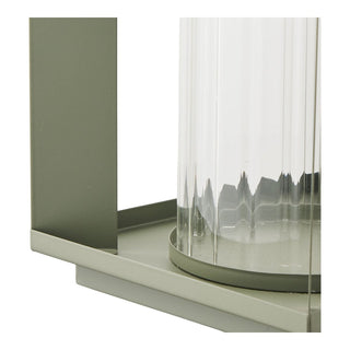 Lohals Lantern Laterne grün aus Glas und Metall 18x18x20,5 cm