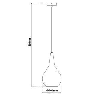 Pendelleuchte Gota Rauchglas Schwarz – moderne Hängelampe aus Glas & Metall Ø20 cm – Wohnzimmer & Esstisch Beleuchtung