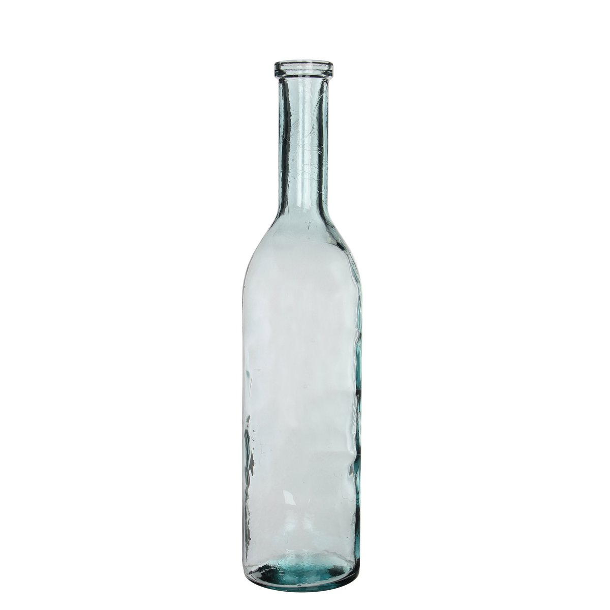 Vase - Flaschenform- H75 x Ø 18cm-recyceltes Glas -Transparent