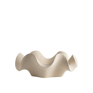 Dekoratives Tablett | EVANIA | mit wellenförmigem Rand, beige