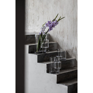 constructivist style modern vase, top design, FUSIO 25 clear glass