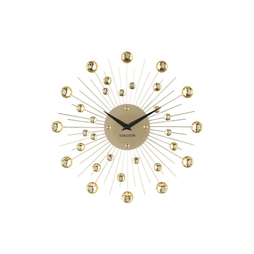 Wanduhr Sunburst Medium Gold