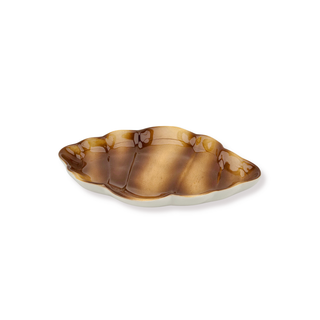 Croissant Dekoteller Braun – Servierteller & Deko Schale im Croissant Design | Modernes Wohnaccessoire