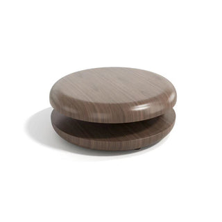 Couchtisch Ø 90 cm drehbar Walnuss