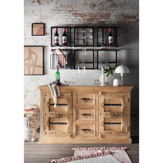 Weinregal industrial Style schwarz