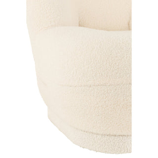J-Line Zetel Teddy Bouclé – Samt – Weiß