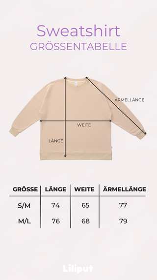 Motherhood Sweatshirt Damen Beige – Oversized Sweater mit Herz Detail & Statement Rückenprint