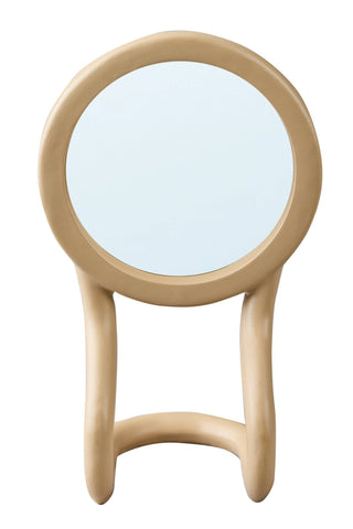 Sanabria Spiegel Beige – Moderner Wandspiegel mit organischer Form 30 x 40 cm