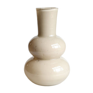 Vase The World Lindi Elite Beige – mundgeblasene Glasvase