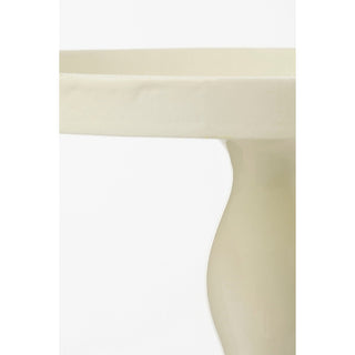 Beistelltisch aus cremefarbenem Aluminium