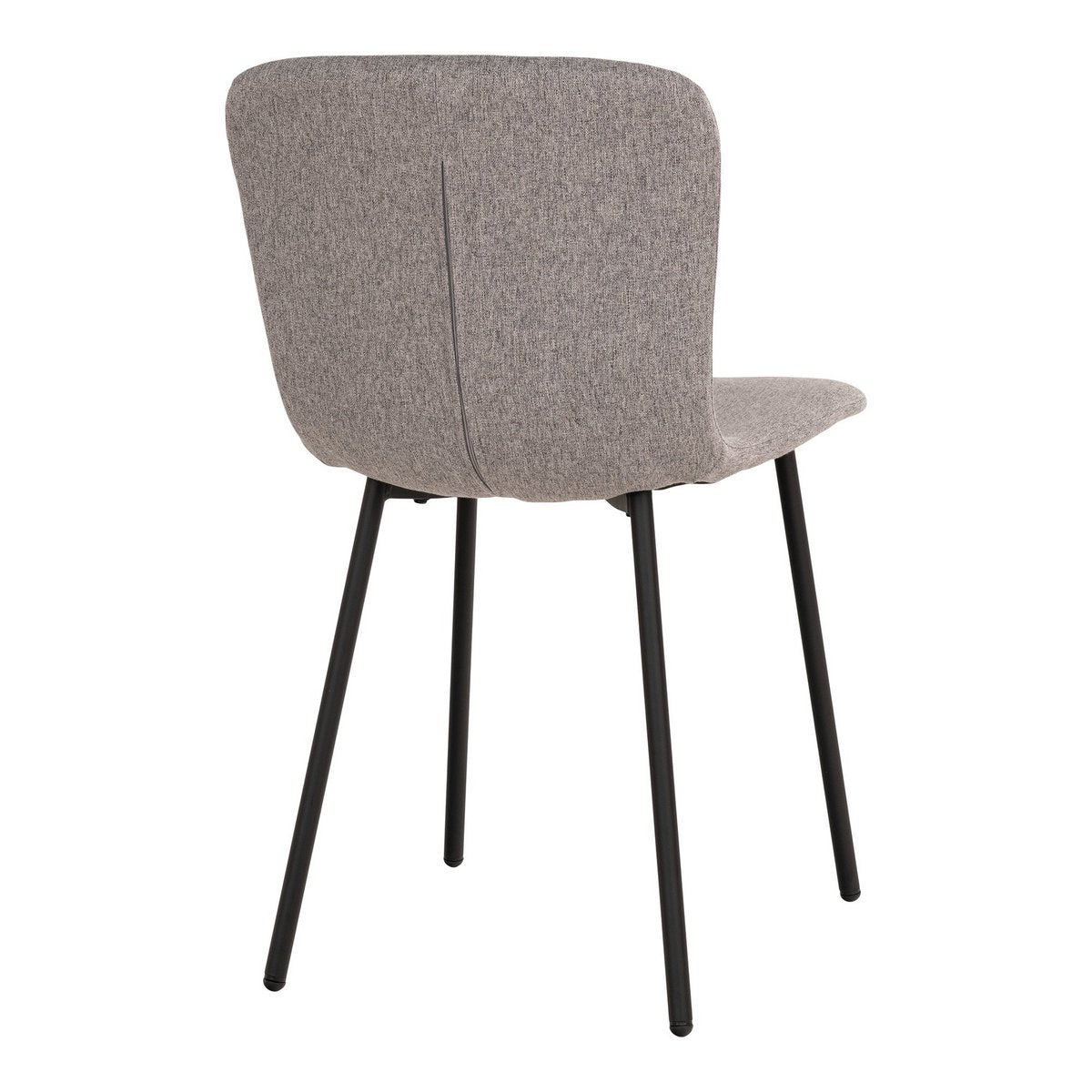 Halden Dining Chair – Esszimmerstuhl, hellgrau mit schwarzen Beinen – 2er-Set