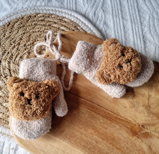 Winter-Bestseller Babysandhandschuhe mit Teddybär-Motiv