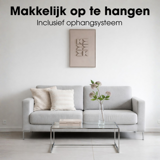 Moderne Wanddekoration Hellgrau 60x40 cm – Wandbild mit Halbkreis Relief | Mica Decorations