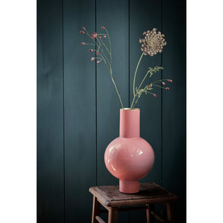 Pip Studio Metallvase, mittelrosa, 24 x 40 cm