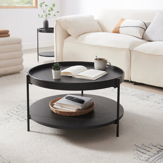 Couchtisch Ø 69 cm Schwarz