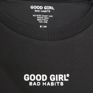 Crew Neck Sweat "GOOD ENOUGH FOR" - Grau Melange