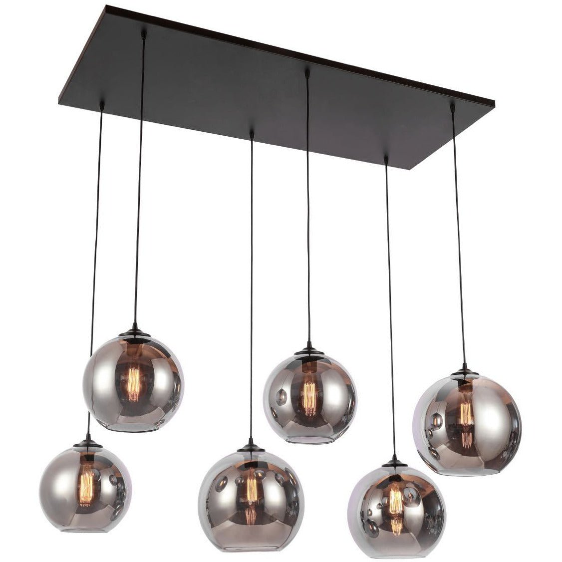 Hanging lamp Smoke Glass 6-Light