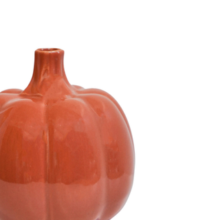 Kürbisvase aus Keramik – Orange oder Salbeigrün, 12,5 cm H12,5cm D12cm