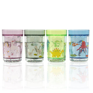 Glitzerbecher "Gans" mintgrün