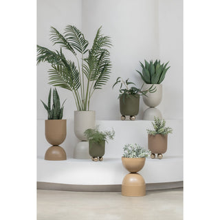 Blumentopf Tonar Metall Braun 39 cm – Wendbarer Design-Pflanztopf von Present Time