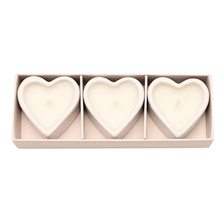 Amore Set aus 3 Herzkerzen - Mr & Mrs