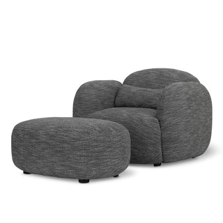 Jesper Home XXL Loungesessel – moderner Design Sessel in Anthrazit, Braun & Purple
