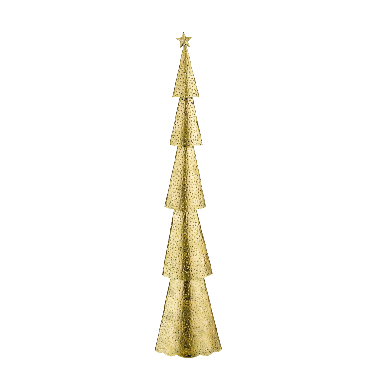 Christmas tree - L19 x W10 x H90 cm - Metal - Gold