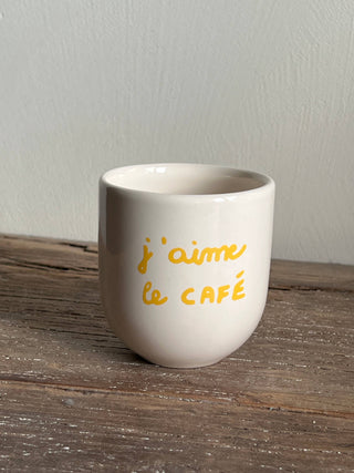 Keramik Becher “j’aime le Café”
