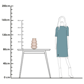 Lomami Glasvase Braun 30 cm – Handgefertigte Designer Vase aus dickem Glas | Vase The World