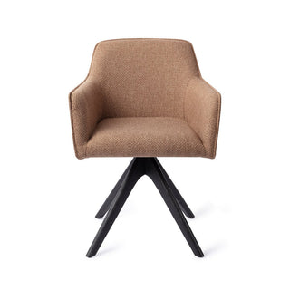 Jesper Home Hofu Esszimmerstuhl mit Eichenholzgestell – moderner Polsterstuhl Grau & Beige