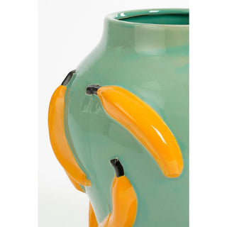 Vase grün mit 3D Bananen in stylischer Kanderform