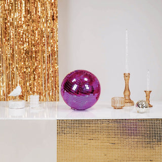 Weihnachtsdekoration – Weihnachtshänger – Discokugel – Schaumstoff – Rosa – 25 x 25 x 25 cm