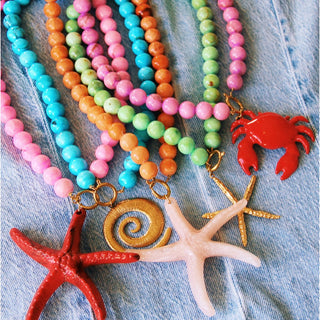 Starfish XL Charm – roter XL-Anhänger (7 cm) für Perlenketten von Bazou