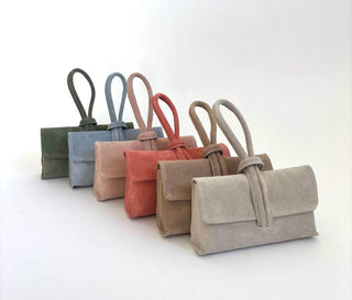 Leo Wildleder Umhängetasche Beige