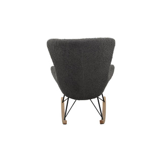 Schaukelstuhl Teddyfell Dunkelgrau