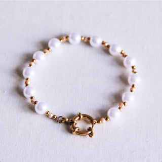 Facetten Perlenarmband – Handgefertigtes Edelstahl Armband
