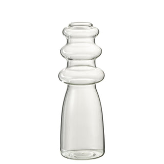 J-Line Glas Blumenvase Weiß Ø7 cm – Schlanke Design Vase aus Glas für Blumen & Dekoration