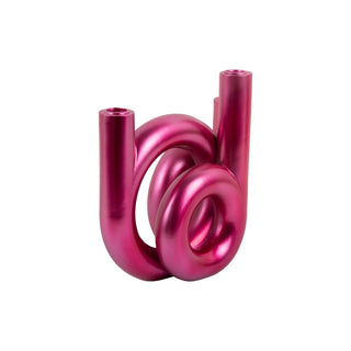 Rings Kerzenhalter Rosa – Moderner Design-Kerzenständer mit Ringform im Metallic Look