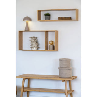 Wandregal Bambus Natur 70 cm – modernes Wandboard aus Bambus – stilvolle Wohnzimmer Deko & Wohnaccessoires