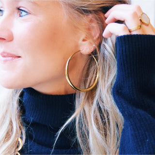 Creolen Ohrringe Durchmesser 60mm Gold